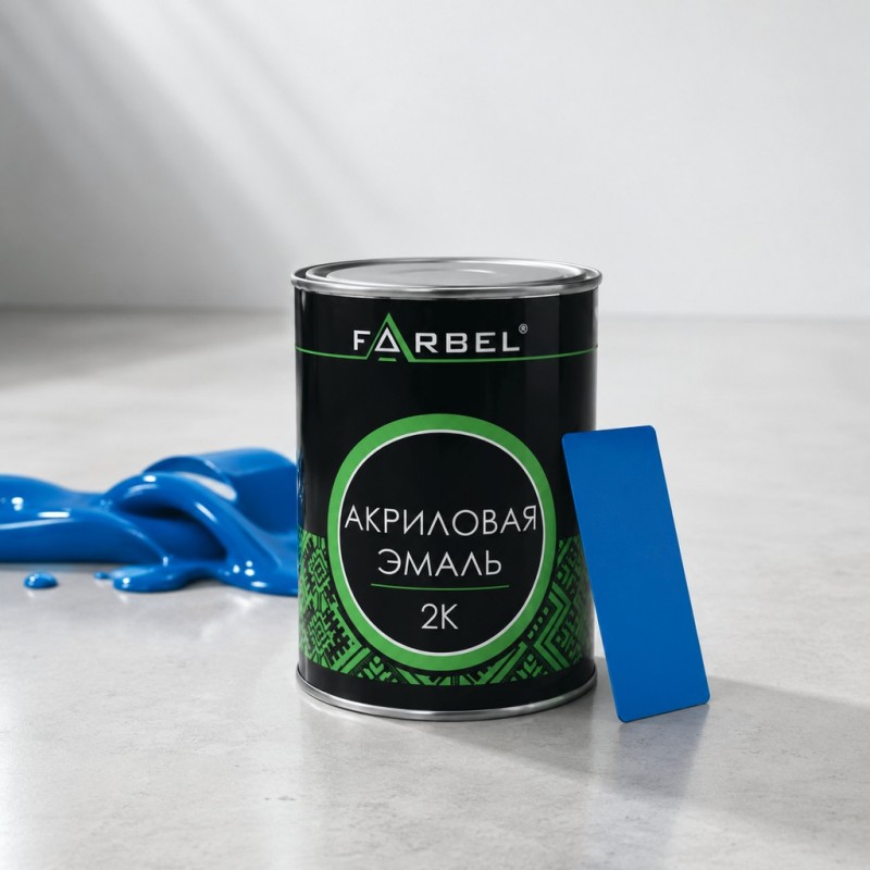 FARBEL Эмаль (краска) акриловая 2K LADA 400 Босфор 0.8л, БЕЗ ОТВЕРДИТЕЛЯ