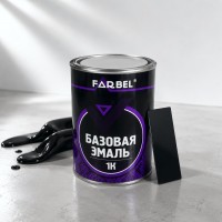 FARBEL Эмаль (краска) базовая LADA 651, Черный трюфель 1л.
