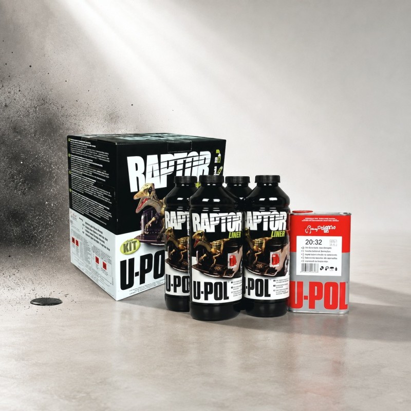 U-POL RAPTOR Защитное покрытие повышенной прочности колеруемое 4 л комплект