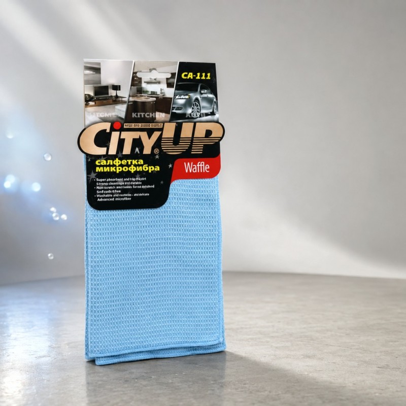 СА-111City Up Waffle Салфетки для стекла 35*40 (300мг)