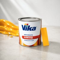 VIKA Эмаль (краска) алкидная воздушной сушки LADA 1035 Желтая 0,9л