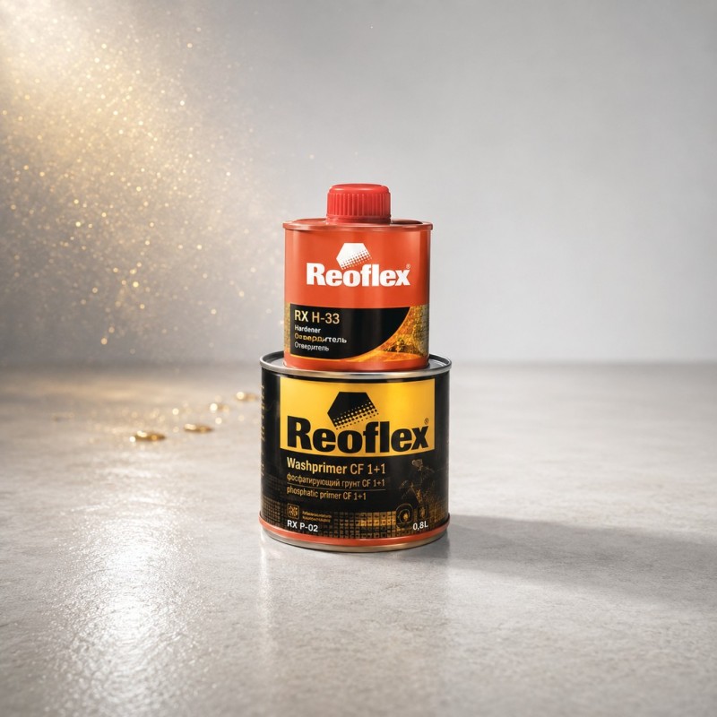 REOFLEX Бесцветный акриловый лак UHS CLEAR RAPID 90 супербыстрый 0,5л + 0,25 отв.