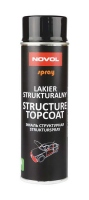 NOVOL Структурная эмаль (краска) STRUCTURE TOPCOAT по пластику (для бамперов), черная, аэрозоль 500мл