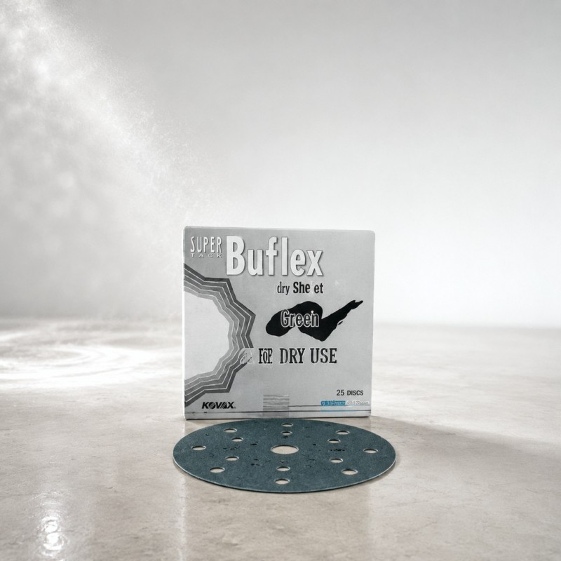 KOVAX Круг абразивный шлифовальный Super Buflex DRY Black P3000 на липучке 152 мм, 15 отверстий