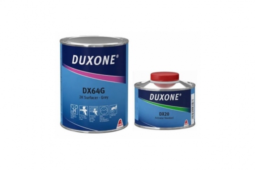 DUXONE Акриловый грунт-наполнитель DX-64 HS, 1 л. + 0,25 отв. в ассортименте