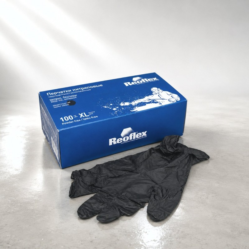 Reoflex Перчатки нитриловые NITRILE GLOVES р-р "XL" 50 пар