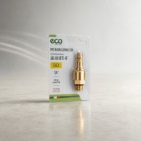 ECO Быстроразъемное соединение (штуцер) "папа" х наружная резьба 1/4" шарнир (латунь)