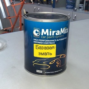 MiraMix Эмаль (краска) базовая B023 Blue Black, Base 1.0л