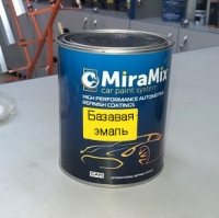 MiraMix Эмаль (краска) базовая Mitsubishi U02 Dark Grey, Base 1.0л