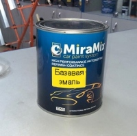 MiraMix Эмаль (краска) акриловая C020, Black Toner 1.0л