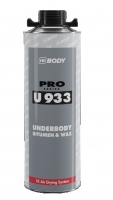 HB BODY Антикоррозийная мастика (антикор) для днища антишумовая 933 Underbody черный 1л.