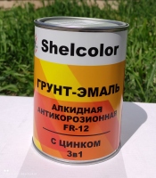 Shelcolor Грунт-эмаль алкидная антикоррозийная (3 в 1), черная, 1 кг
