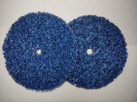 Круг абразивный зачистной для дрели (коралл) D=125 синий