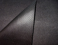 Автомобильная экокожа Maestro, черная, перфорированная, ширина 140см, на тканой основе