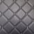 Автомобильная стеганная экокожа "ромб" серого цвета, простроченная серой ниткой