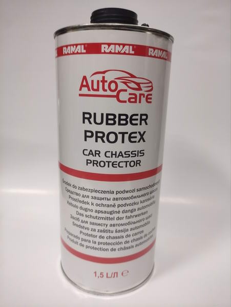 RANAL Средство для защиты автомобильного шасси RUBBER PROTEX, евробалон 1,5л