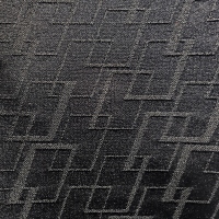 Жаккард черный, рисунок "прямоугольник", на поролоне 3 мм /цена за 1 м.п.
