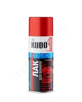 KUDO Акриловый лак тонировочный красный для фонарей, 520мл