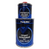 FARBEL Акриловый грунт-наполнитель 2K 5:1, цвет: серый, 0,75л.+0,15л.