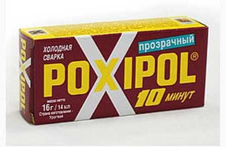 Клей POXIPOL прозрачный (красная упаковка) 14 мл
