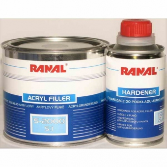 Ranal Акриловый грунт-наполнитель S2000 5+1 темно-серый 0,4+0,08л