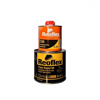 REOFLEX Бесцветный акриловый лак UHS CLEAR RAPID 90 супербыстрый 0,5л + 0,25 отв.