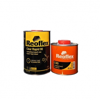 REOFLEX Бесцветный акриловый лак UHS CLEAR RAPID 90 супербыстрый 1л + 0,5отв