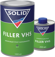SOLID Акриловый грунт-наполнитель FILLER VHS LOW VOC 4+1, 1 л. + 0,25 л. Цвет - серый