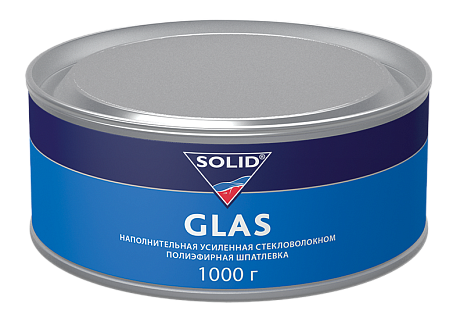 SOLID Наполнительная полиэфирная шпатлевка, усиленная стекловолокном GLASS 1кг
