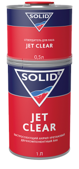 SOLID Бесцветный акриловый лак Jet Clear 1л + 0,5 л отв.