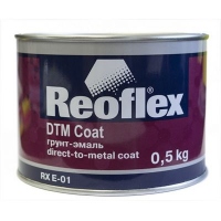 REOFLEX Грунт-эмаль (краска-грунт) DTM-Coat (цвет: чёрный матовый), 0,5кг, RX E-01