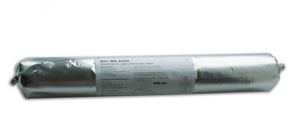 EFIX Шовный кузовной полиуретановый герметик (колбаса), MS 2200, черный 600мл