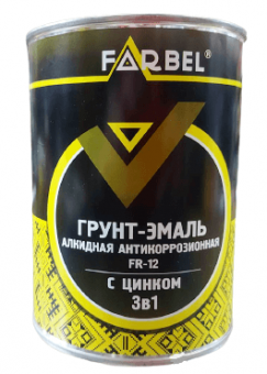 FARBEL Грунт-эмаль алкидная антикоррозионная по ржавчине серая 1кг