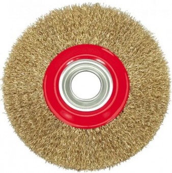 VOREL 06978 Щётка-крацовка плоская латунир.сталь 125мм