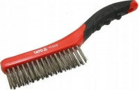YATO Щетка ручная проволочная нержавейка 4 рядка 260 мм